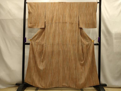 平和屋着物■上質な小紋　間道　正絹　逸品　AABK6143sx
