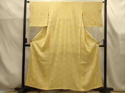 平和屋着物■上質な小紋　絞り　麻の葉文様　正絹　逸品　AABK6144sx