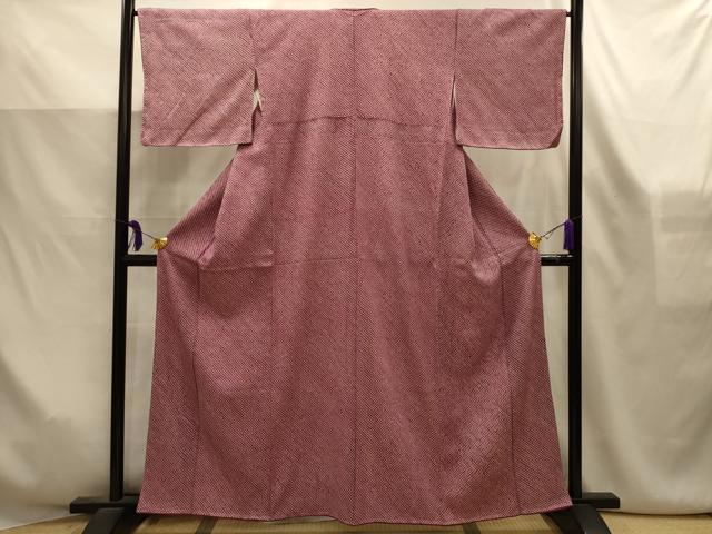 平和屋着物■大変加工の良い総絞り小紋　正絹　逸品　AABK6145sx