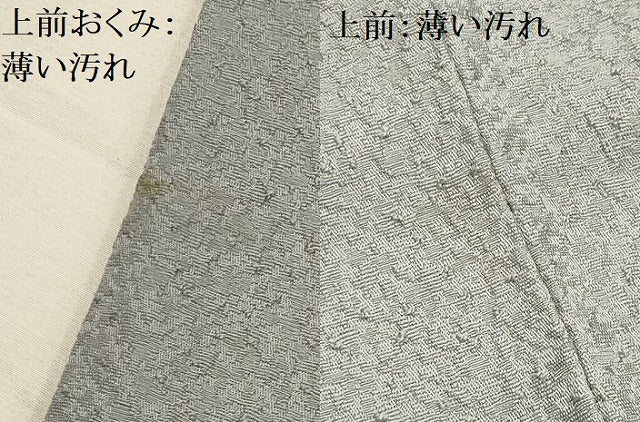 平和屋着物■上質な色無地　紋意匠　灰青色　正絹　逸品　AABK6147sx