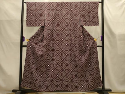 平和屋着物■大変加工の良い総絞り小紋　天井文　やまと誂製　正絹　逸品　AABK6148sx