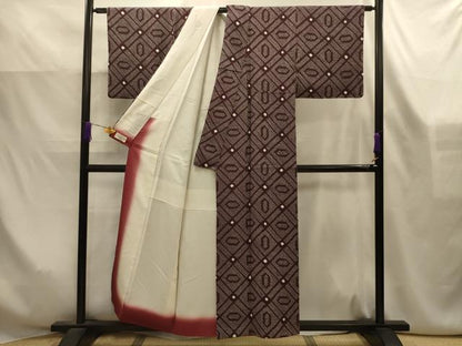 平和屋着物■大変加工の良い総絞り小紋　天井文　やまと誂製　正絹　逸品　AABK6148sx