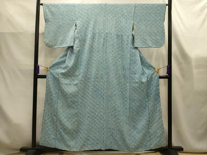 平和屋着物■大変加工の良い総絞り小紋　七宝文　正絹　逸品　AABK6149sx