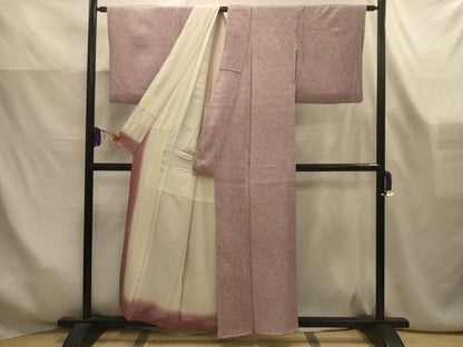 平和屋着物■大変加工の良い総絞り小紋　正絹　逸品　AABK6152sx