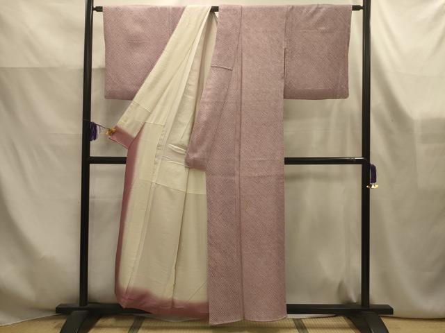 平和屋着物■大変加工の良い総絞り小紋　正絹　逸品　AABK6152sx