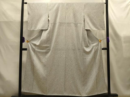 平和屋着物■大変加工の良い総絞り小紋　正絹　逸品　AABK6153sx