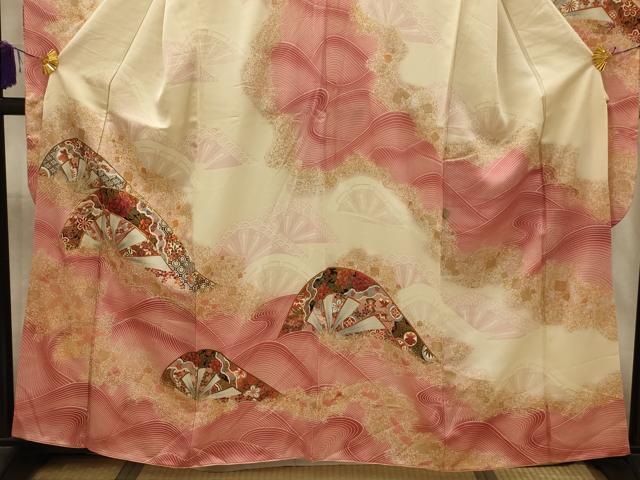 平和屋着物■豪華振袖　駒刺繍　片輪車花宝づくし　暈し染め　金彩　正絹　逸品　AABK6154sx