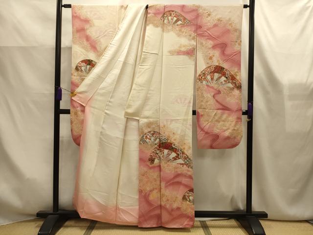 平和屋着物■豪華振袖　駒刺繍　片輪車花宝づくし　暈し染め　金彩　正絹　逸品　AABK6154sx