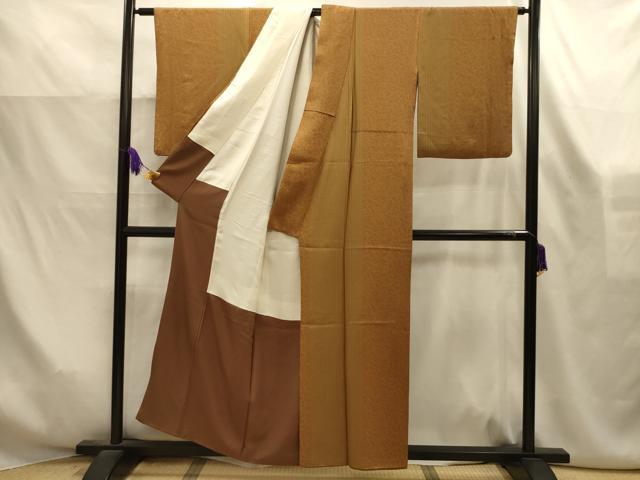 平和屋着物■上質な小紋　花間道　正絹　逸品　AABK6157sx