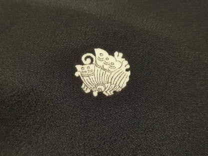 平和屋着物■豪華黒留袖　友禅　松竹梅風景文　正絹　逸品　AABK6160sx