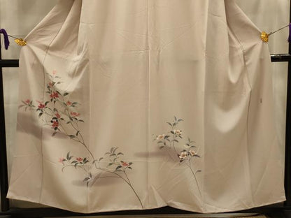 平和屋着物■訪問着　友禅　作家物　枝花文　暈し染め　正絹　逸品　AABK6163sx