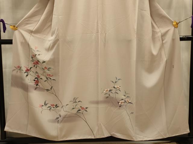 平和屋着物■訪問着　友禅　作家物　枝花文　暈し染め　正絹　逸品　AABK6163sx