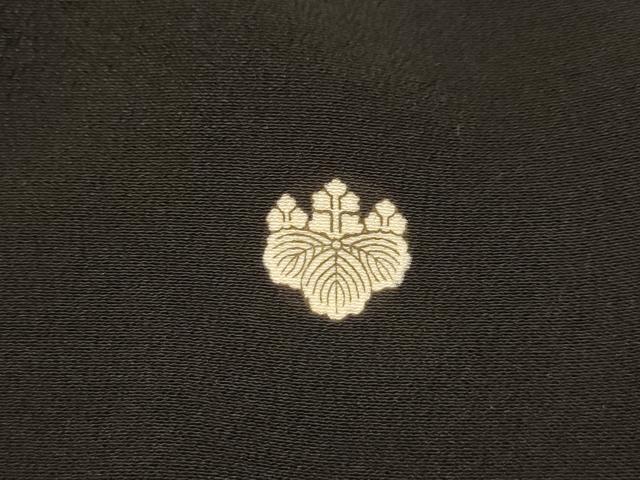 平和屋着物■豪華黒留袖　作家物　道長地紙鳳凰花文　正絹　逸品　AABK6164sx
