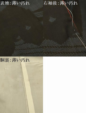 平和屋着物■本場大島紬　7マルキ　流水花文　正絹　逸品　AABK6166sx