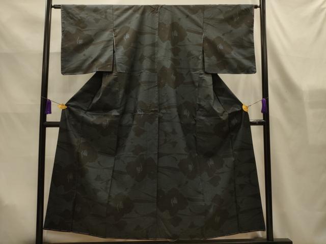 平和屋着物■本場大島紬　7マルキ　流水花文　正絹　逸品　AABK6166sx