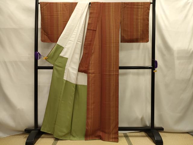 平和屋着物■飯島輝也　小紋　花間道　正絹　逸品　AABK6170sx