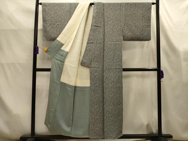 平和屋着物■上質な小紋　型染め　幾何学文様　正絹　逸品　AABK6175sx