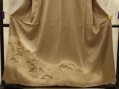 平和屋着物■訪問着　風景文　暈し染め　金彩　正絹　逸品　AABK6180sx