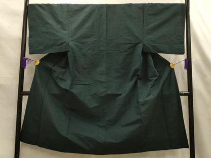 平和屋着物■男性　紬　色無地　革色　正絹　逸品　AABK6187sx