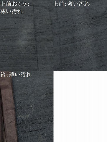 平和屋着物■男性　紬　色無地　藍鉄色　正絹　逸品　AABK6194sx