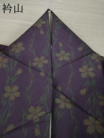 平和屋着物●上質な小紋　草花文　正絹　逸品　AABK6203ck