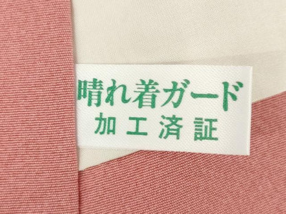 平和屋着物●豪華振袖　駒刺繍　御所車飛鶴花文　暈し染め　金彩　正絹　逸品　AABK6205ck