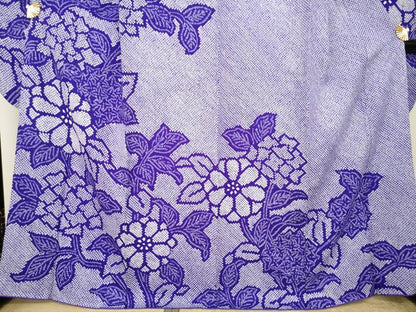 平和屋着物●豪華振袖　総絞り　草花文　正絹　逸品　AABK6206ck