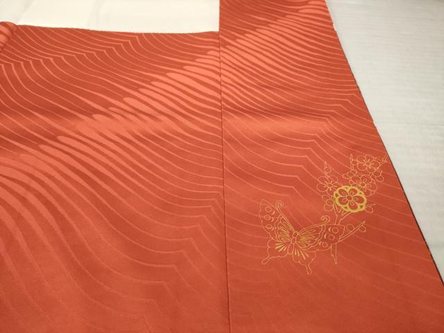 平和屋着物●豪華振袖　扇面花文　金彩　正絹　逸品　AABK6207ck