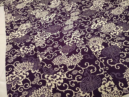 平和屋着物●上質な小紋　型染め　花唐草文　正絹　逸品　AABK6211ck