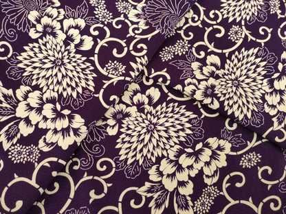 平和屋着物●上質な小紋　型染め　花唐草文　正絹　逸品　AABK6211ck