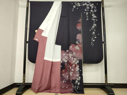 平和屋着物●豪華振袖　枝桜　金彩　鈴乃屋扱い　正絹　逸品　AABK6213ck