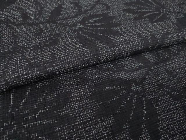 平和屋着物●本場結城紬　重要無形文化財　100亀甲　花唐草文　正絹　逸品　AABK6219ck