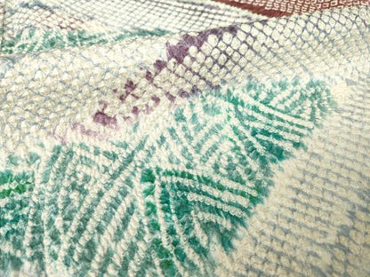 平和屋着物●名門　藤娘きぬたや・総絞り　訪問着　流水文　正絹　逸品　AABK6221ck