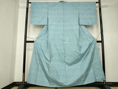 平和屋着物●本場大島紬　9マルキ　流水丸文　正絹　逸品　AABK6230ck