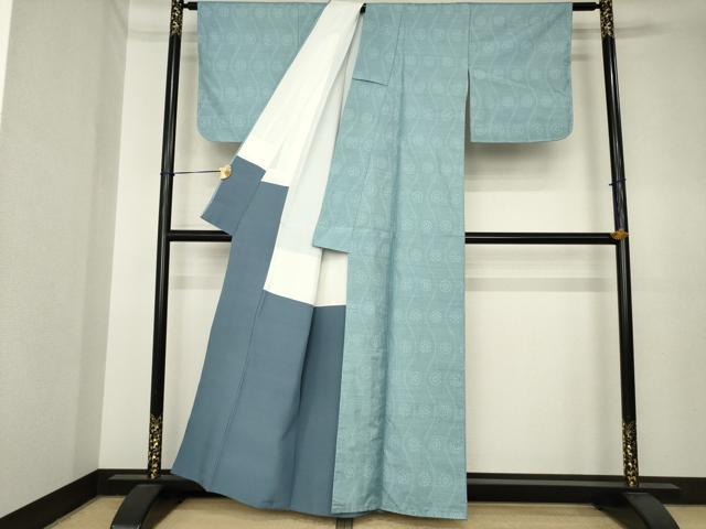 平和屋着物●本場大島紬　9マルキ　流水丸文　正絹　逸品　AABK6230ck