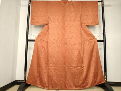 平和屋着物●上質な小紋　丸文　正絹　逸品　AABK6236ck