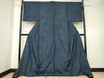 平和屋着物●本場大島紬　9マルキ　花蔦草文　さが美扱い　正絹　逸品　AABK6238ck