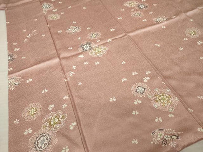 平和屋着物●上質な小紋　飾花文　正絹　逸品　AABK6239ck