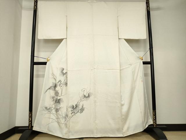 平和屋着物●訪問着　孝豊作　手描き　蔦の葉文　正絹　逸品　AABK6242ck