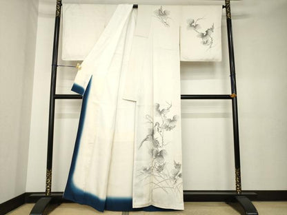 平和屋着物●訪問着　孝豊作　手描き　蔦の葉文　正絹　逸品　AABK6242ck