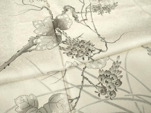 平和屋着物●訪問着　孝豊作　手描き　蔦の葉文　正絹　逸品　AABK6242ck