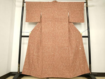平和屋着物●伝統工芸士　石塚健吉　江戸小紋　霞文　正絹　逸品　AABK6246ck