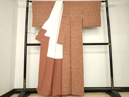 平和屋着物●伝統工芸士　石塚健吉　江戸小紋　霞文　正絹　逸品　AABK6246ck