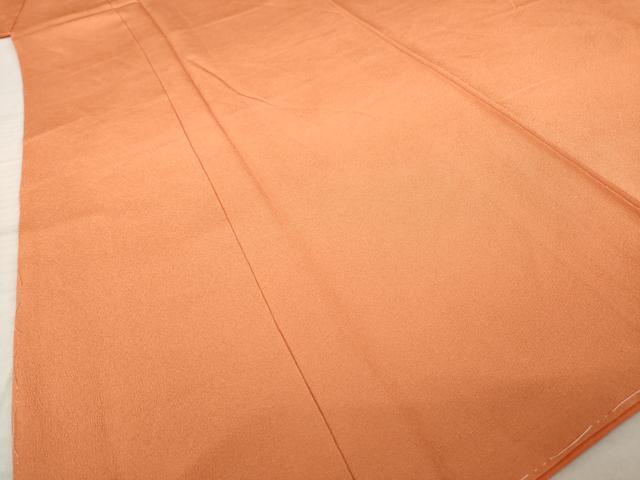 平和屋着物●上質な色無地　樺色　正絹　逸品　AABK6250ck