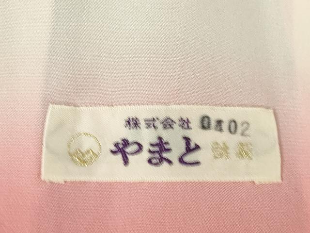 平和屋着物●上質な小紋　手描き　草花文　ほたる暈し　やまと誂製　正絹　逸品　AABK6253ck