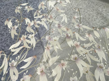 平和屋着物●訪問着　総手刺繍　草花文　暈し染め　正絹　逸品　AABK6256ck