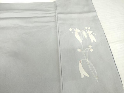 平和屋着物●訪問着　総手刺繍　草花文　暈し染め　正絹　逸品　AABK6256ck