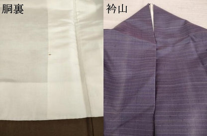 平和屋着物●伝統工芸士　曽根武勇 　色留訪問着　紬地　遠山霞文　ロング丈　正絹　逸品　AABK6257ck
