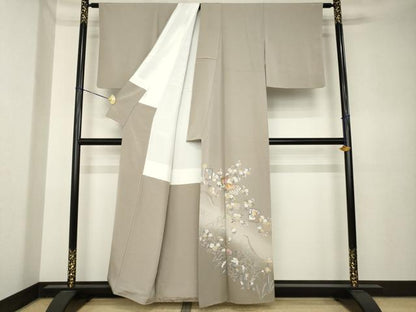 平和屋着物●豪華色留袖　駒刺繍　箔散らし吉祥花文　暈し染め　正絹　逸品　AABK6260ck