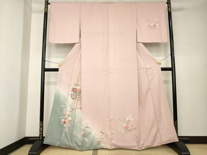 平和屋着物●訪問着　花車文　正絹　逸品　AABK6264ck